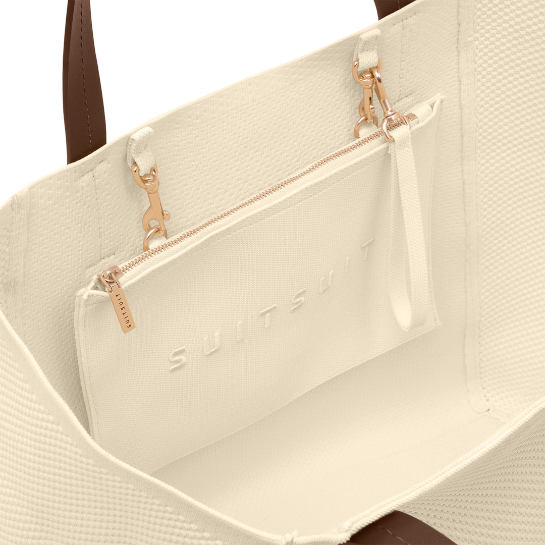 Binnenkant van de SUITSUIT Flyknit schoudertas in whisper-white #kleur_whisper-white