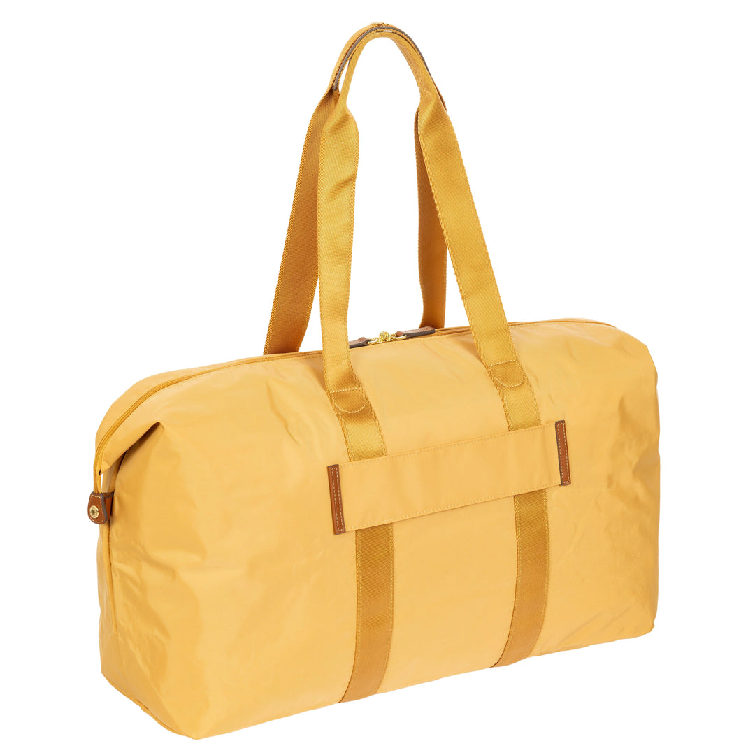 Achterkant van de Bric's 202 weekendtas uit de X-collection in honey #kleur_honey