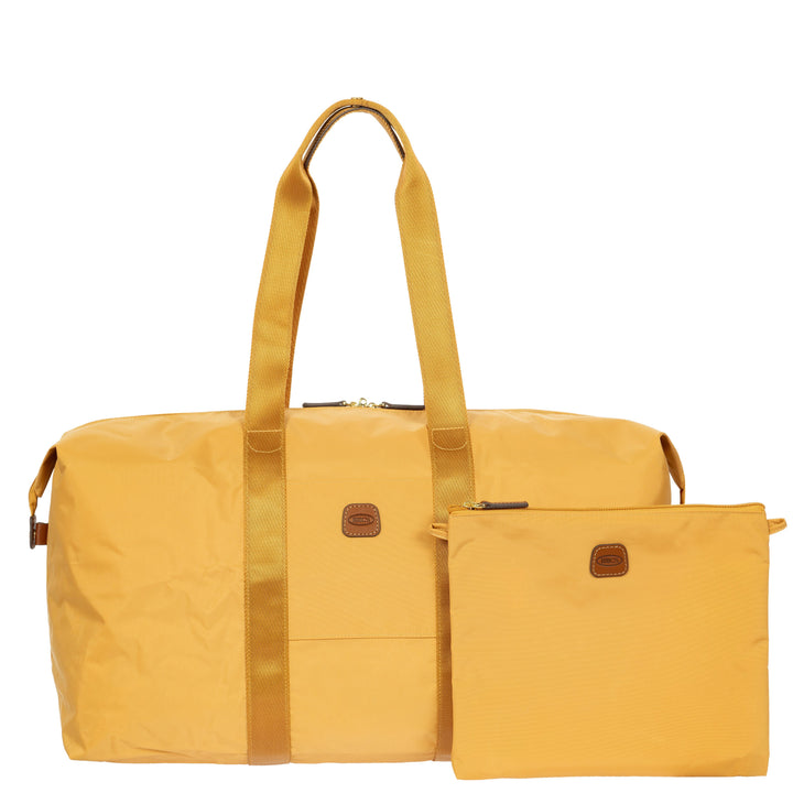 Voorkant van de Bric's 202 weekendtas uit de X-collection in honey #kleur_honey