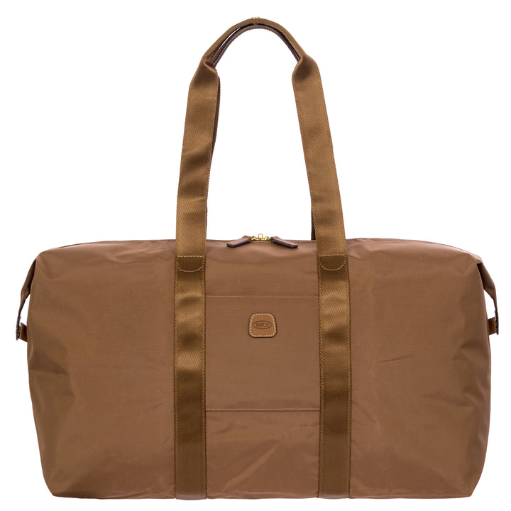 Voorkant van de Bric's weekendtas in het Brownie #kleur_brownie