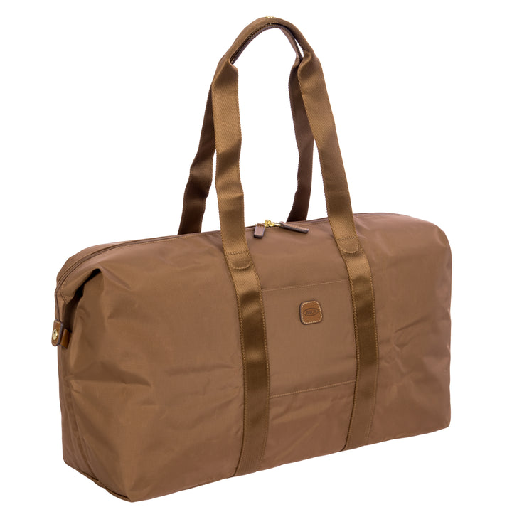 Voorzijde van de Bric's weekendtas in het Brownie #kleur_brownie