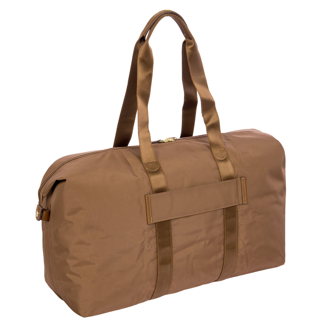 Achterkant van de Bric's weekendtas in het Brownie #kleur_brownie