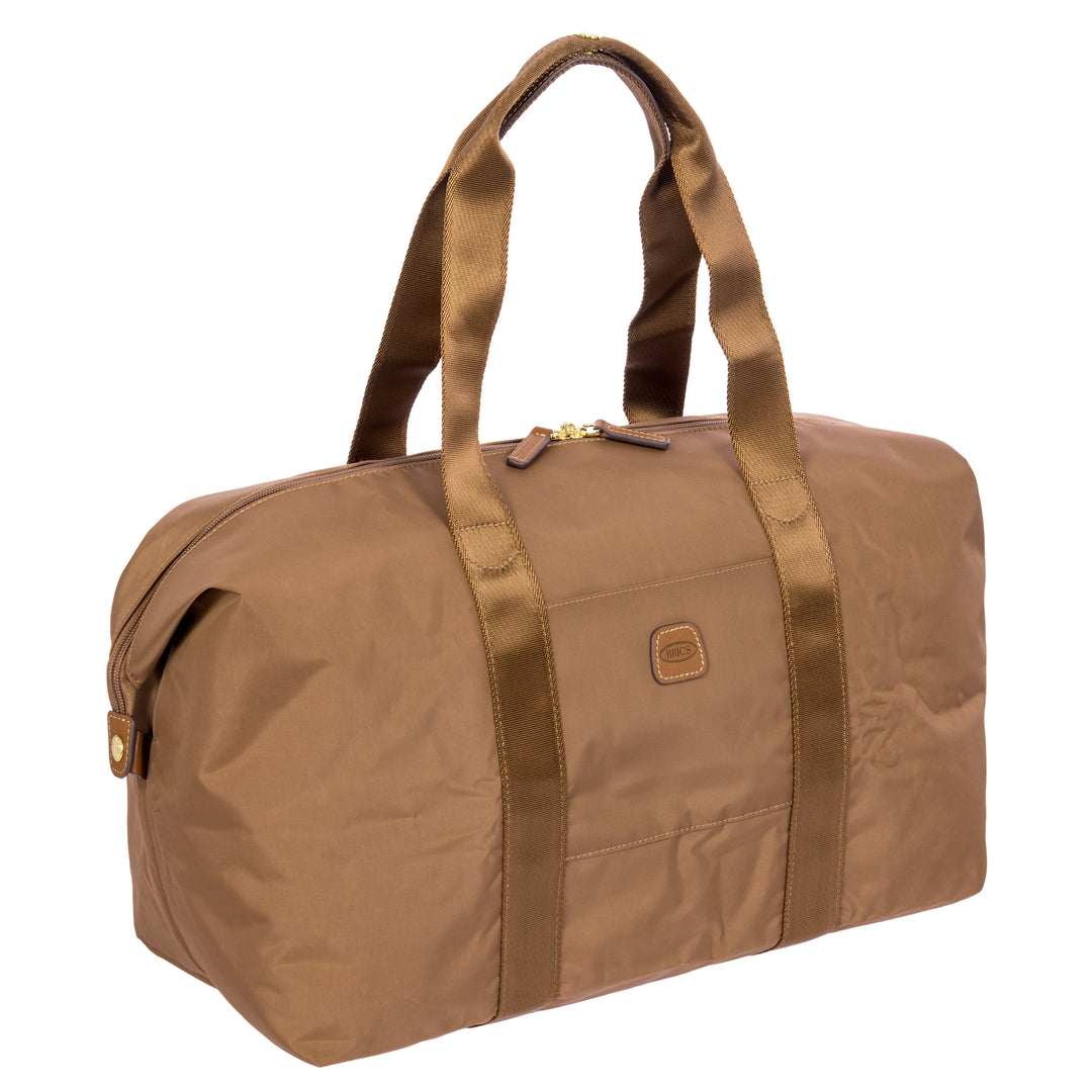 Voorzijde weekendtas in de kleur brownie #kleur_brownie