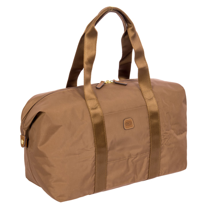 Voorzijde weekendtas in de kleur brownie #kleur_brownie