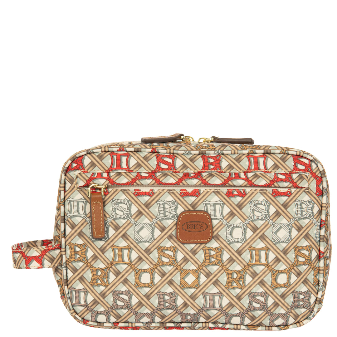 Voorkant van de Bric's toilettas in Macramé #kleur_Macramé