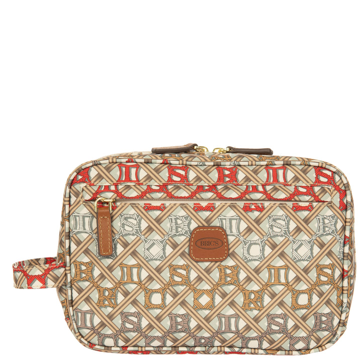 Voorkant van de Bric's toilettas in Macramé #kleur_Macramé