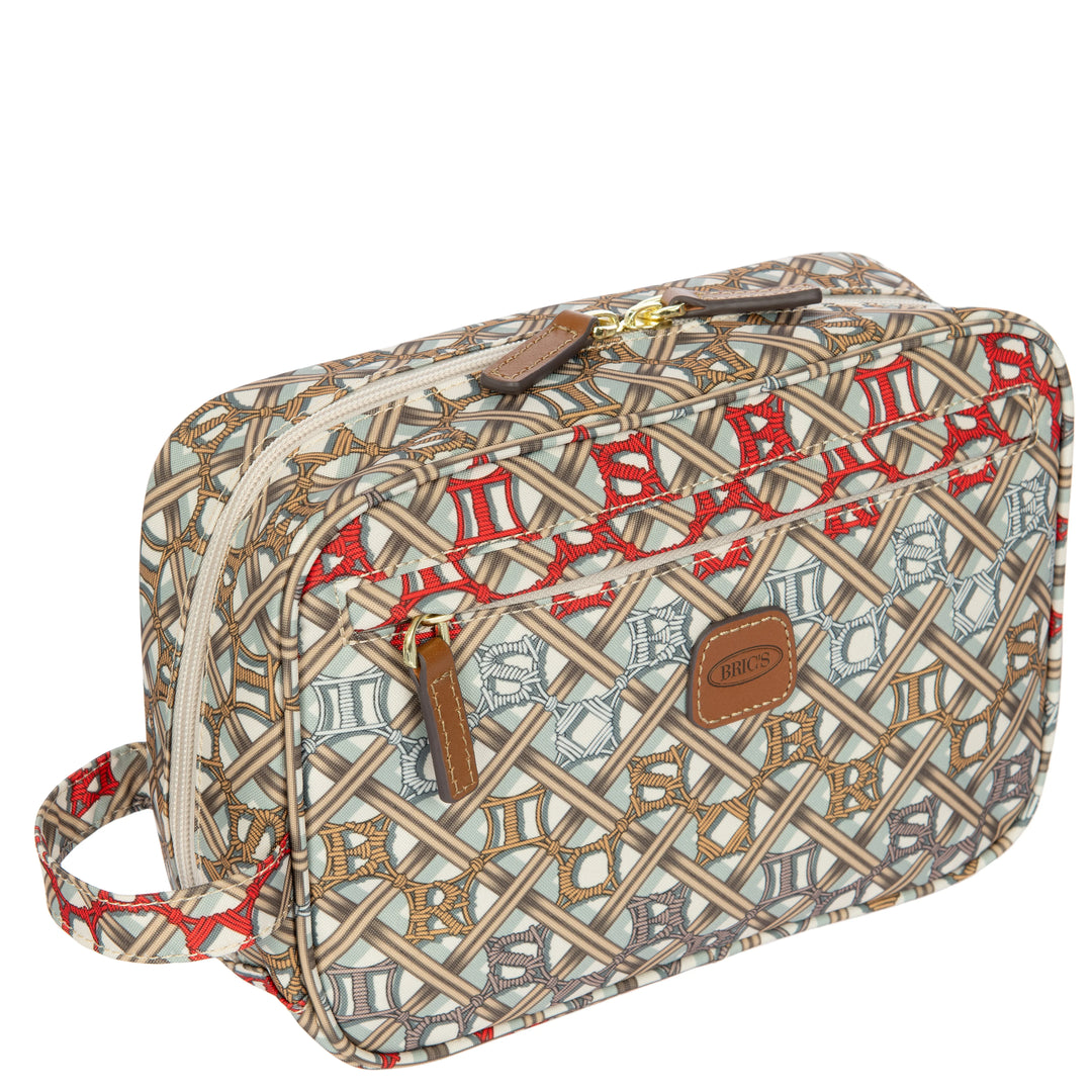 Voorzijde van de Bric's toilettas in Macramé #kleur_Macramé