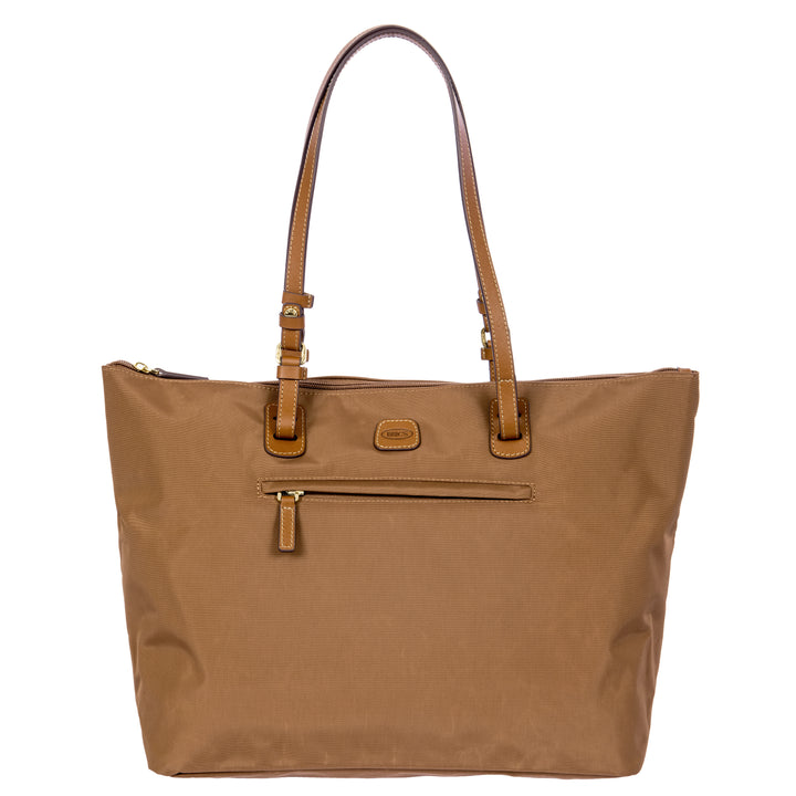 Voorkant van de Grote brics shopper tas #kleur_brownie