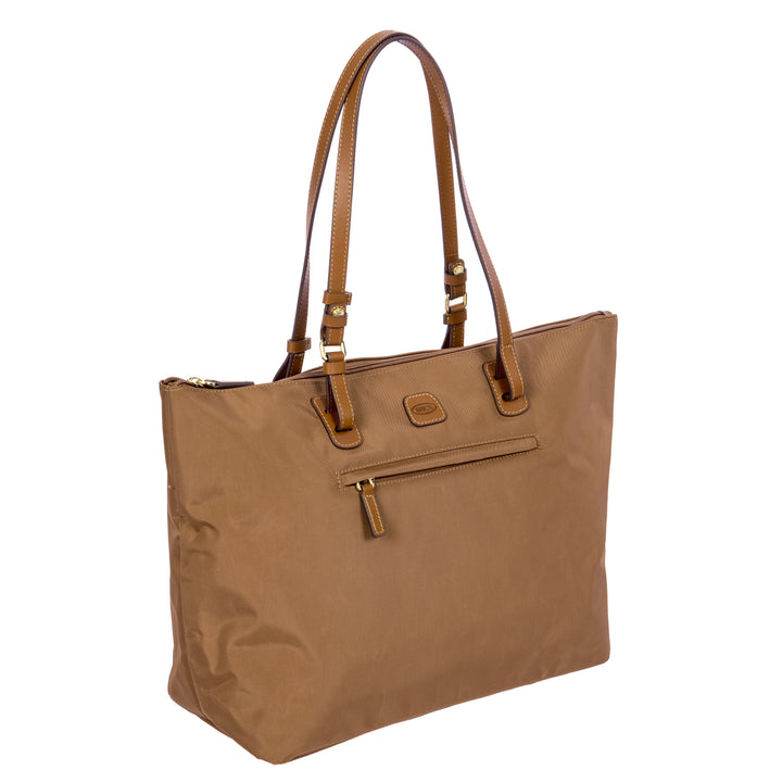 Voorzijde van de Grote brics shopper tas #kleur_brownie