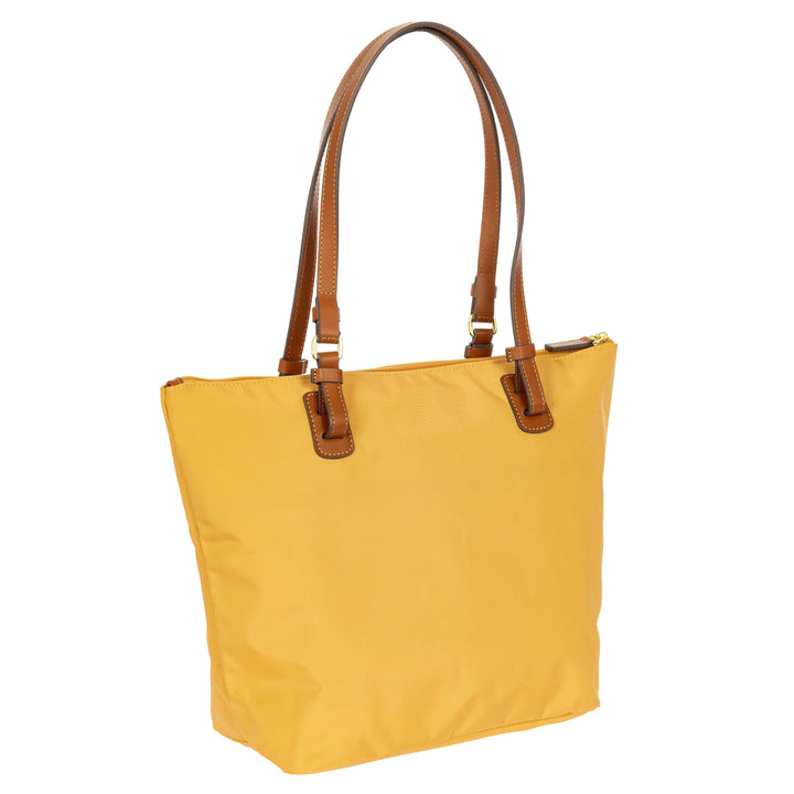 Achterkant van de Bric's middelmaat shopper in honey #kleur_honey