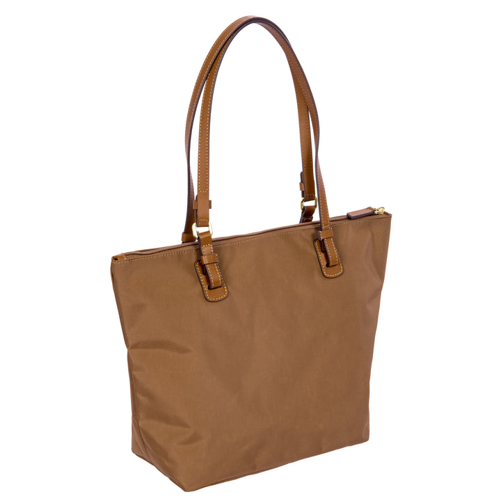 Achterkant van de middelmaat shopper van Brics #kleur_brownie