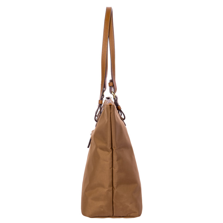 Zijkant van de middelmaat shopper van Brics #kleur_brownie