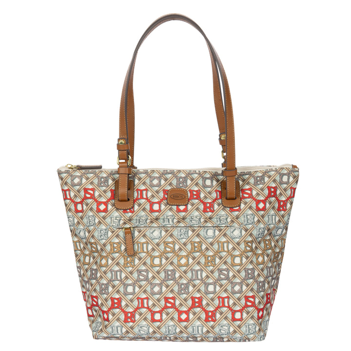 Voorkant van de Bric's middelmaat shopper in Macrame #kleur_macrame
