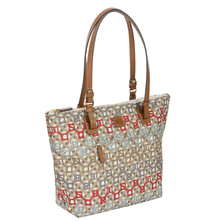 Voorzijde van de Bric's middelmaat shopper in Macrame #kleur_macrame