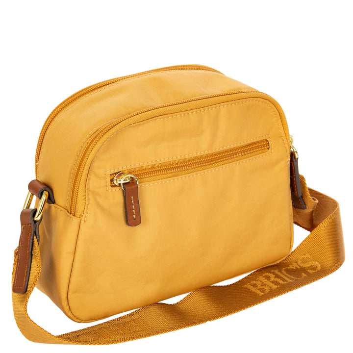 Achterkant van de Bric's 45085 crossbodytas in honey #kleur_honey