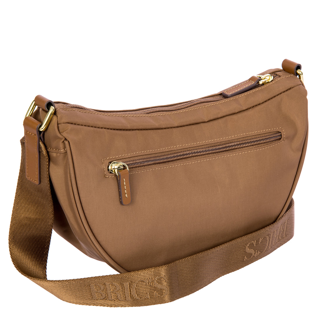 Achterkant van de Bric's halfmoon bag #kleur_brownie