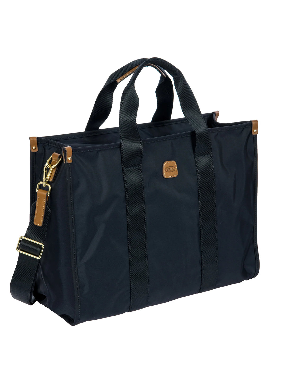 Voorzijde van de grote laptop tas van Bric's #kleur_navy