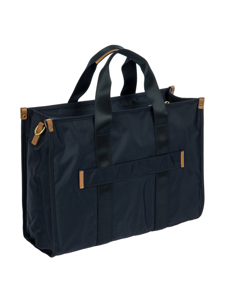 Achterkant van de grote laptop tas van Bric's #kleur_navy