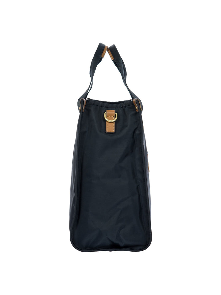 Zijkant van de grote laptop tas van Bric's #kleur_navy