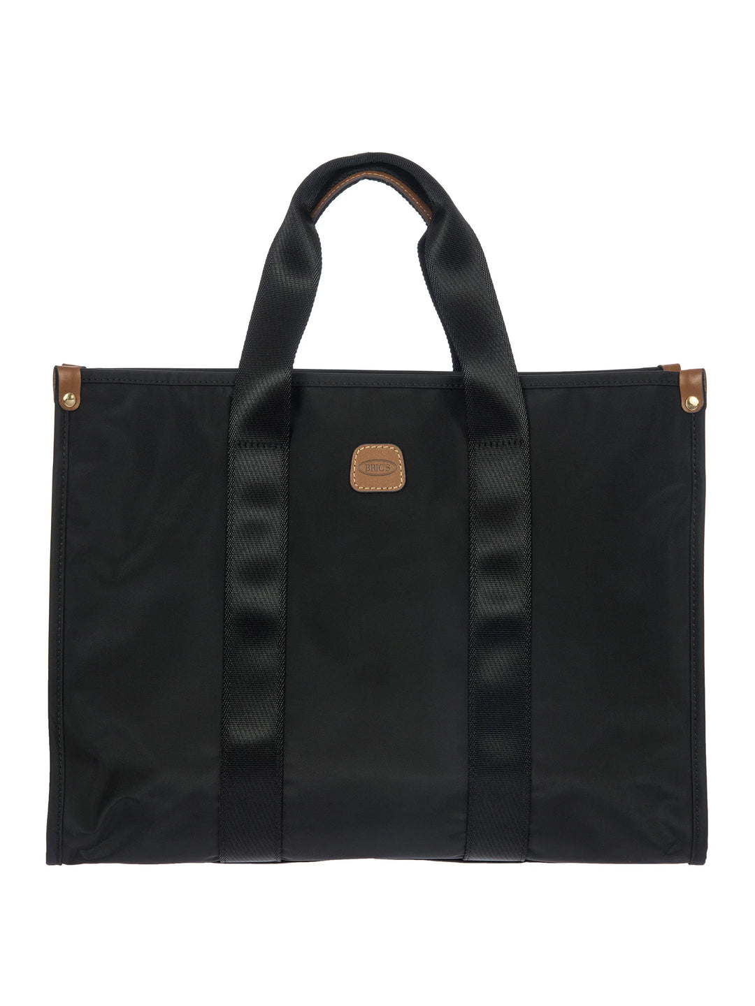 Voorkant van de grote laptop tas van Bric's #kleur_zwart