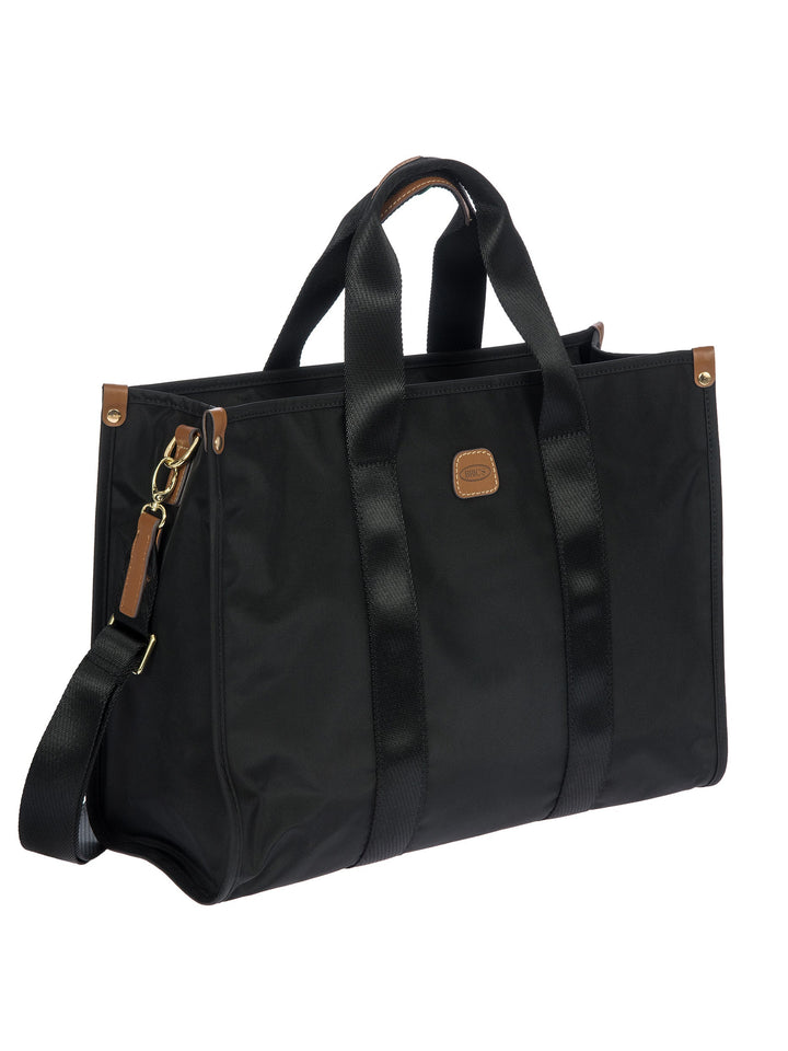 Voorzijde van de grote laptop tas van Bric's #kleur_zwart