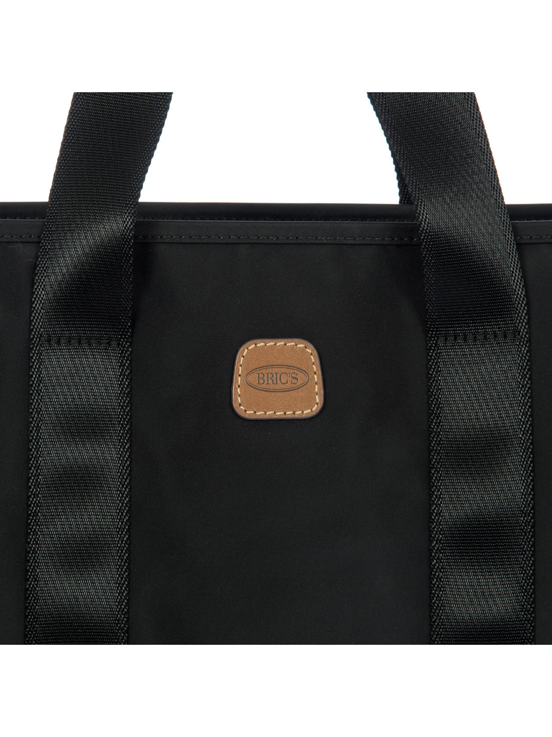 Details van de grote laptop tas van Bric's #kleur_zwart