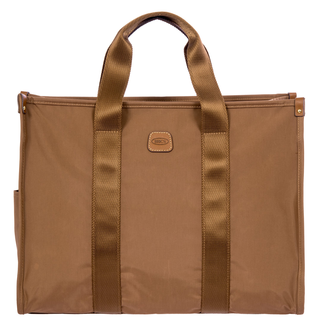 Voorkant van de grote laptop tas van Bric's #kleur_brownie