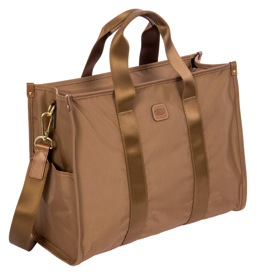 Voorzijde van de grote laptop tas van Bric's #kleur_brownie
