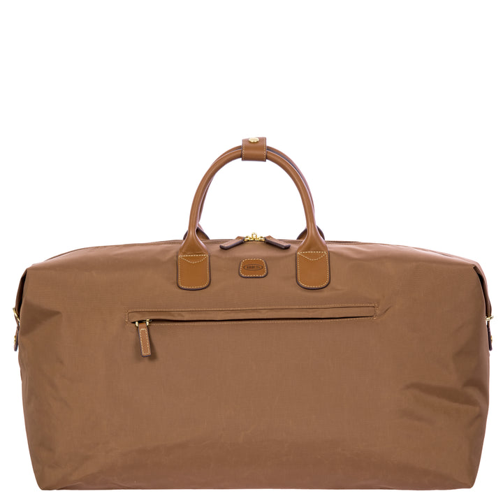 Voorkant van de Bric's grote weekendtas #kleur_brownie