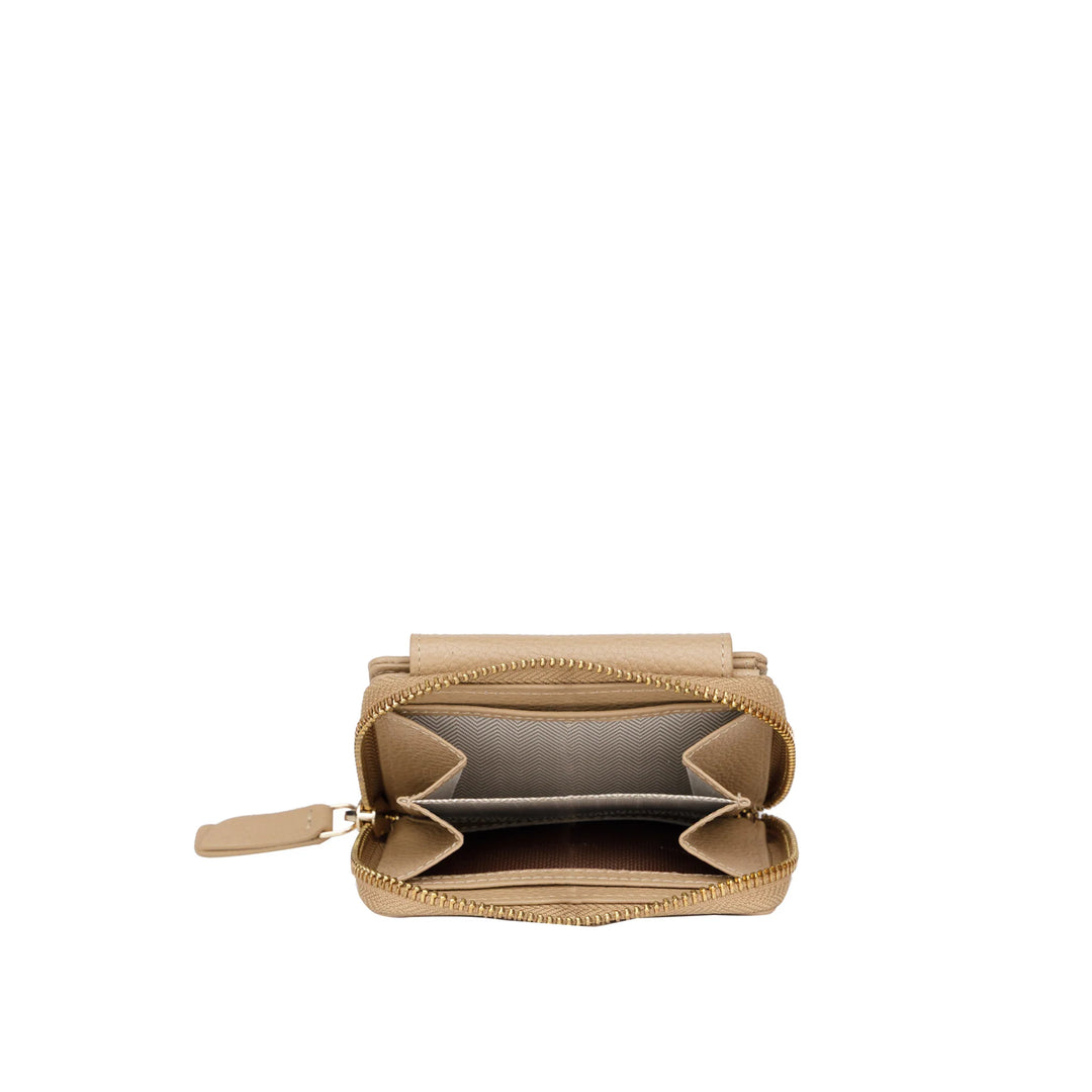 Muntgeldbakje Bellicci Capucine dames portemonnee beige #kleur_beige
