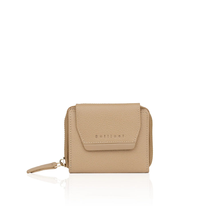 Voorkant Bellicci Capucine dames portemonnee beige #kleur_beige