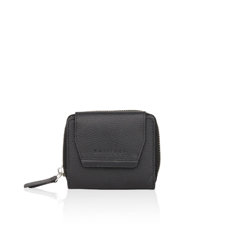 Voorkant  Bellicci Capucine dames portemonnee zwart #kleur_zwart