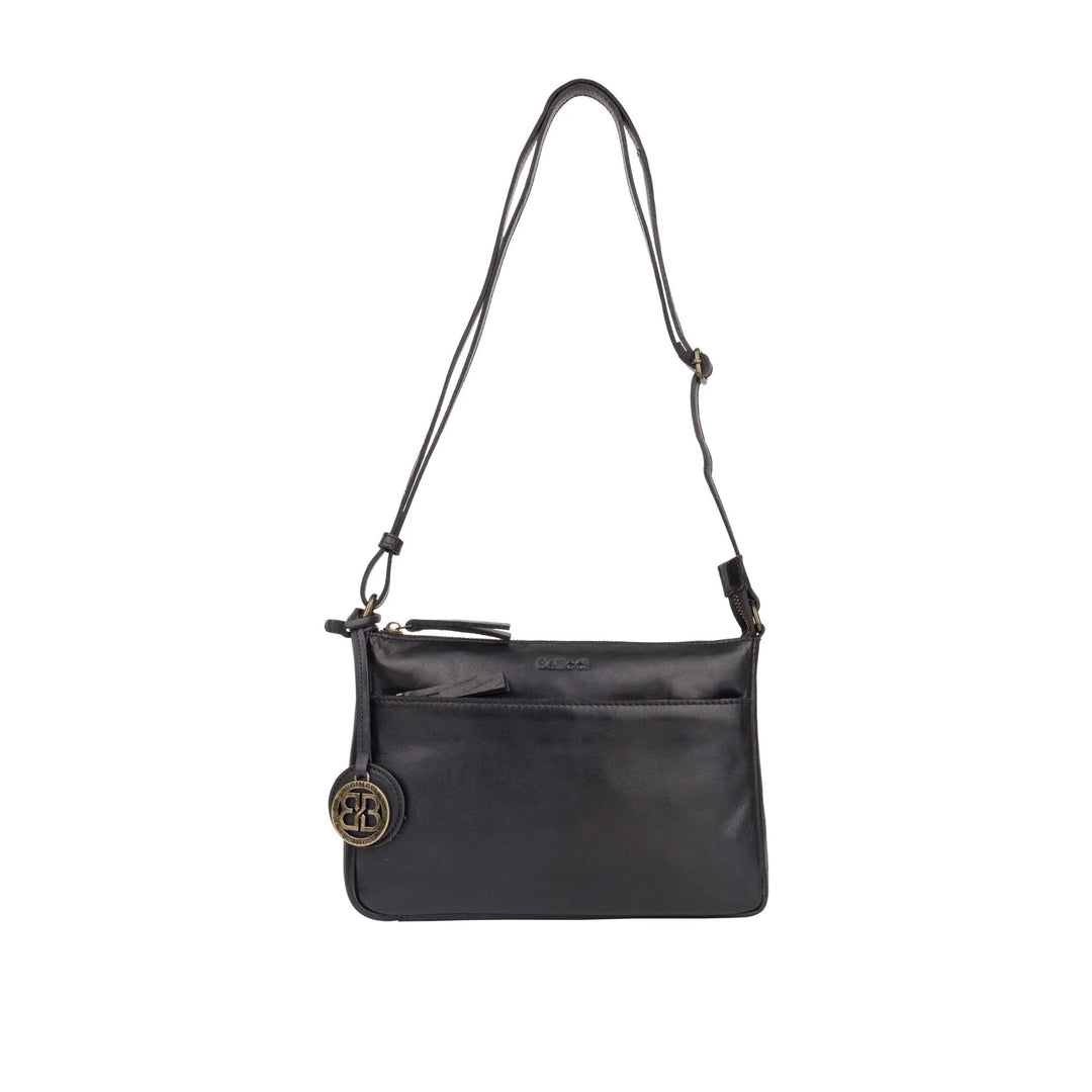 Voorkant Bellicci Cecillia crossover tas #kleur_zwart