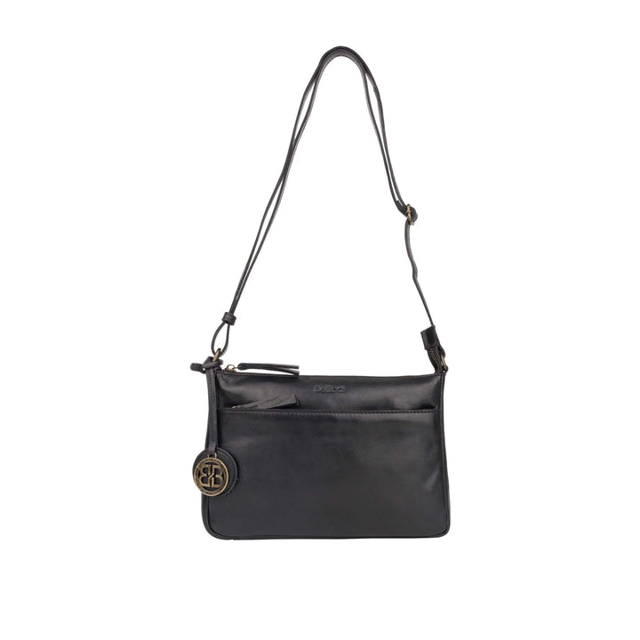 Voorkant Bellicci Cecillia crossover tas #kleur_zwart
