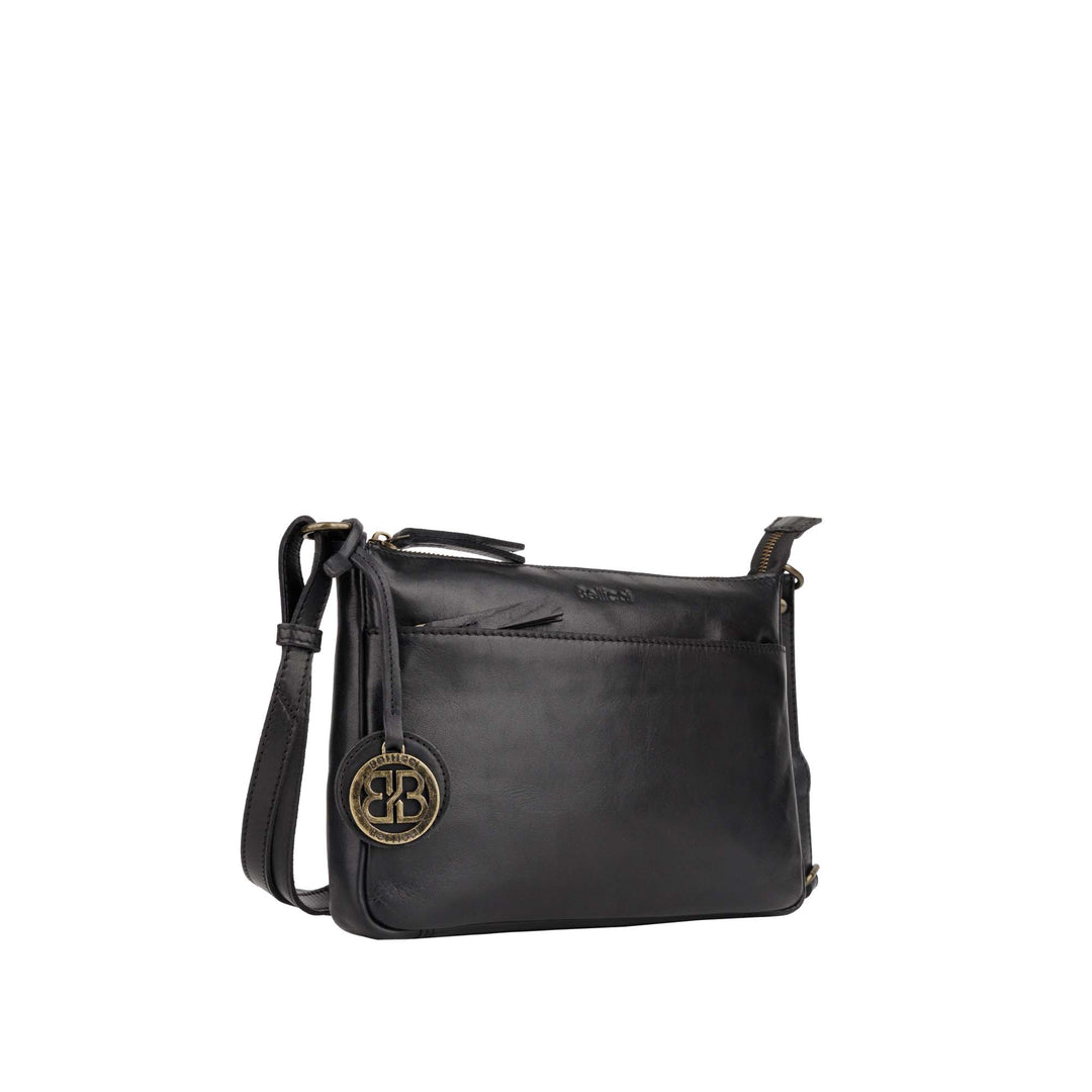 Voorzijde Bellicci Cecillia crossover tas #kleur_zwart