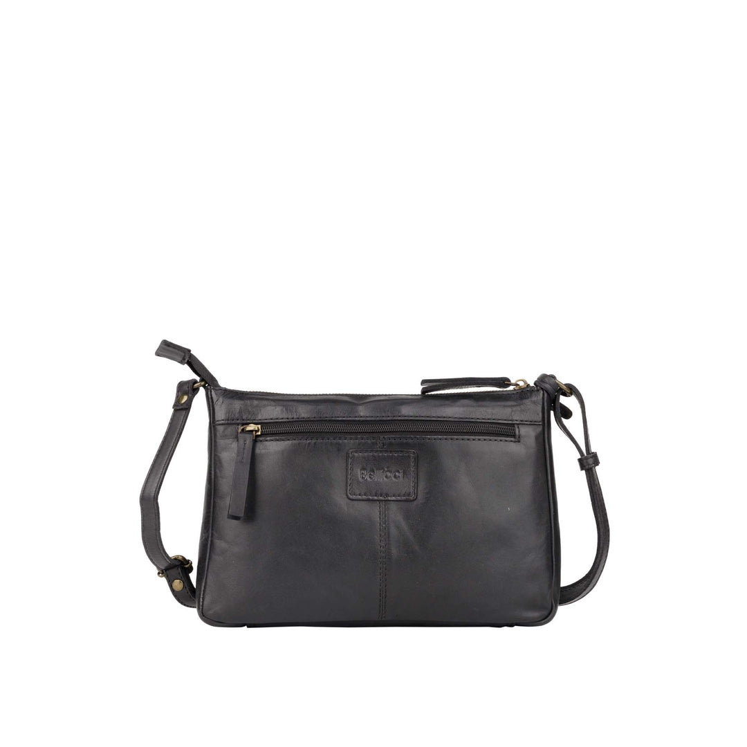 Achterkant Bellicci Cecillia crossover tas #kleur_zwart