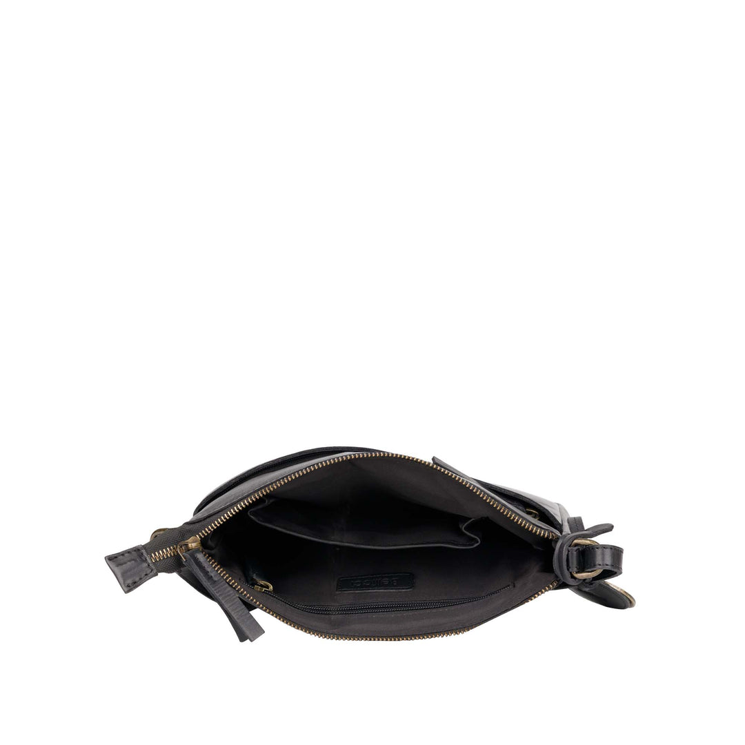 Binnenkant Bellicci Cecillia crossover tas #kleur_zwart
