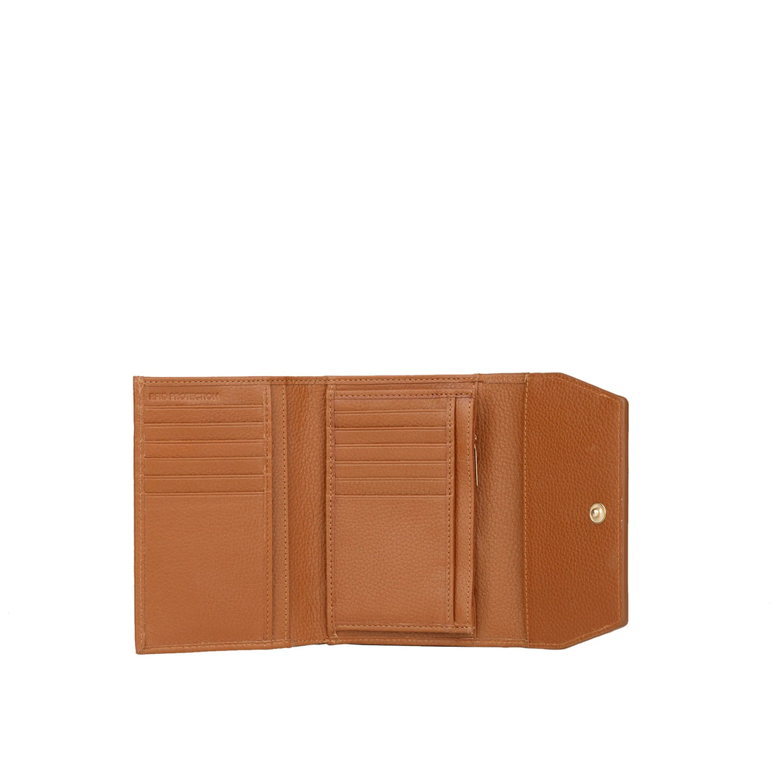 Binnenkant Bellicci Clementine dames portemonnee #kleur_cognac