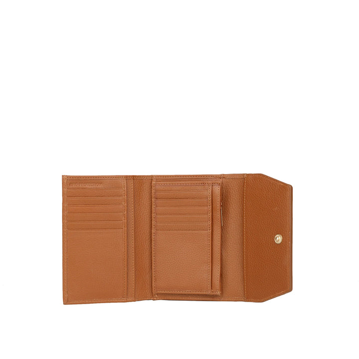 Binnenkant Bellicci Clementine dames portemonnee #kleur_cognac