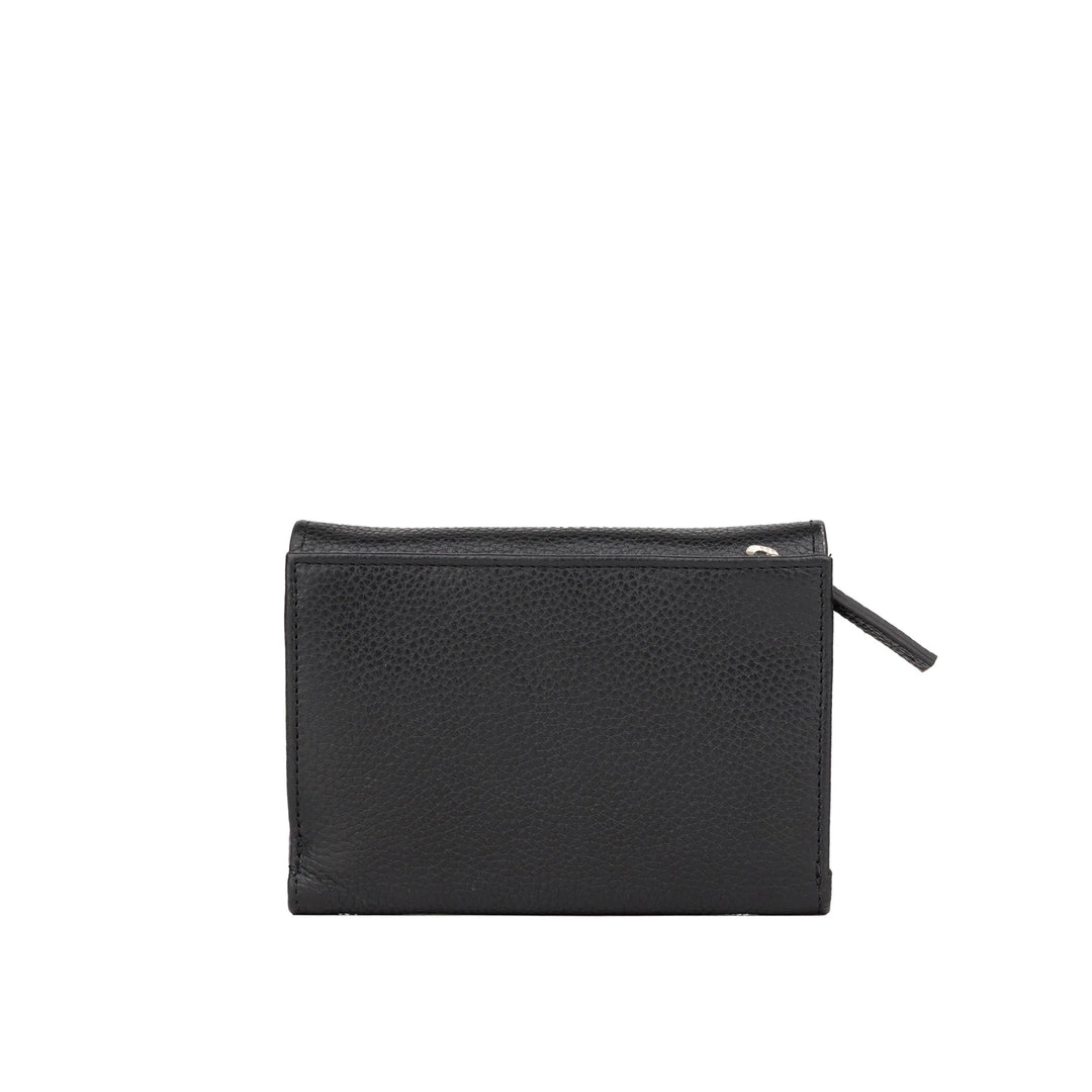 Achterkant Bellicci Clementine dames portemonnee #kleur_zwart