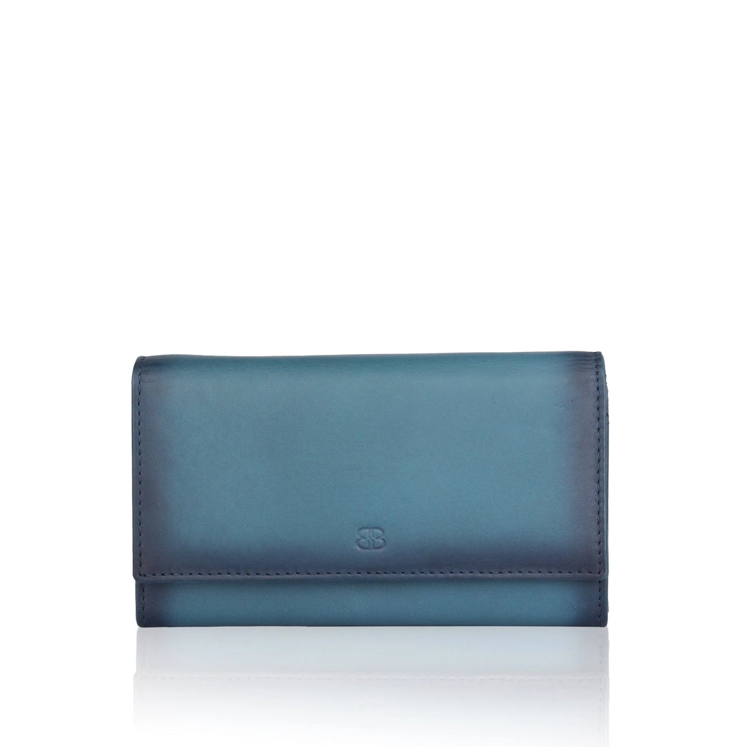 Voorkant Bellicci Käthe grote dames portemonnee #kleur_blauw