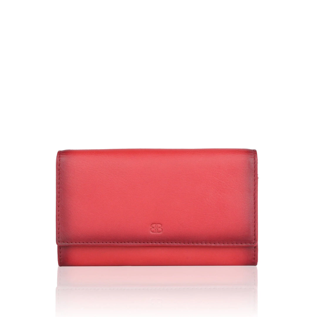Voorkant Bellicci Käthe grote dames portemonnee #kleur_rood