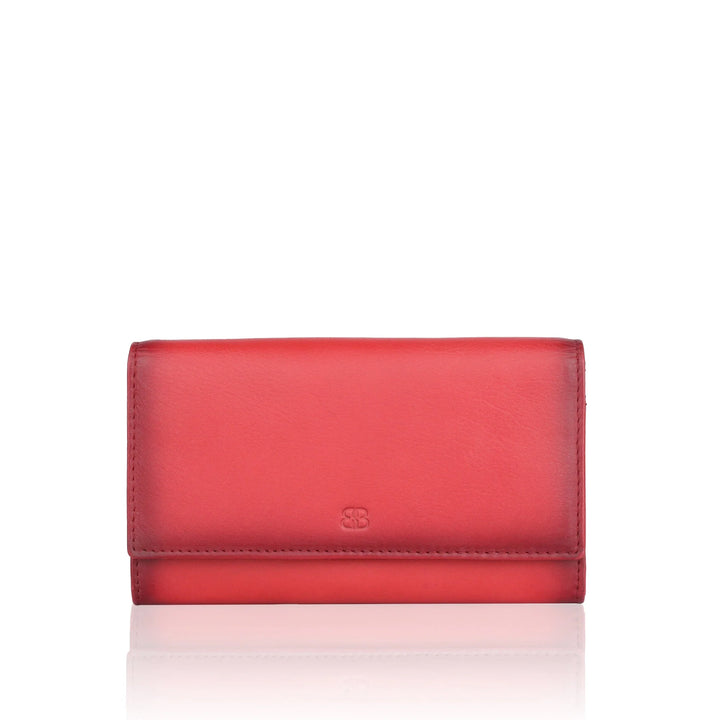 Voorkant Bellicci Käthe grote dames portemonnee #kleur_rood