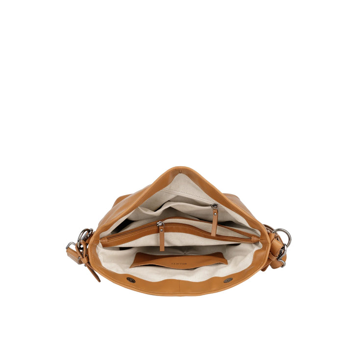 Binnenkant Bellicci peggy hobo schoudertas #kleur_cognac