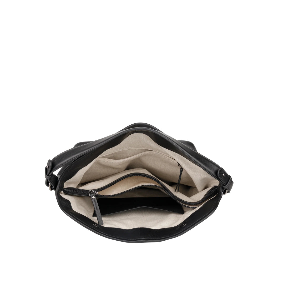 Binnenkant Bellicci peggy hobo schoudertas #kleur_zwart