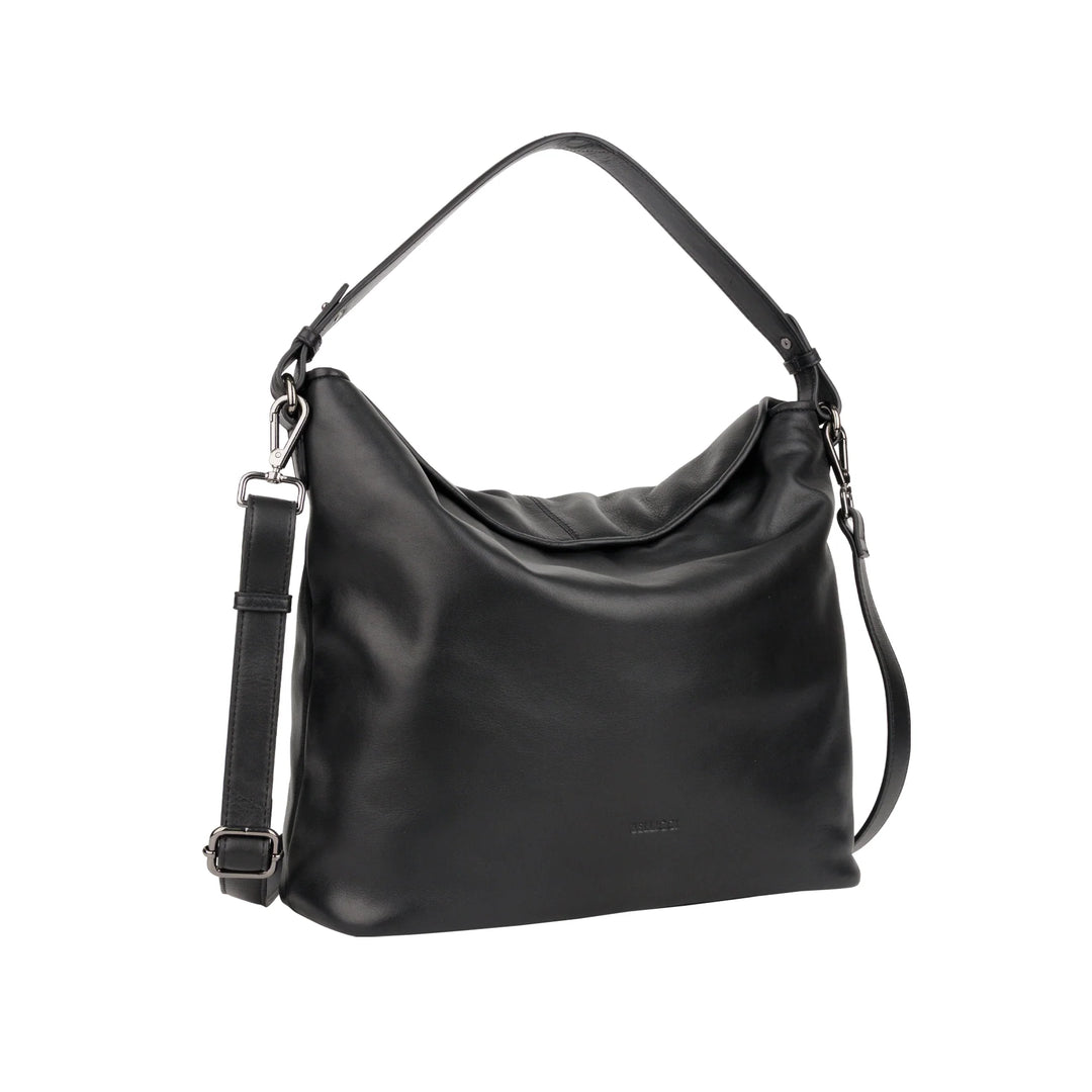 Voorzijde Bellicci peggy hobo schoudertas #kleur_zwart