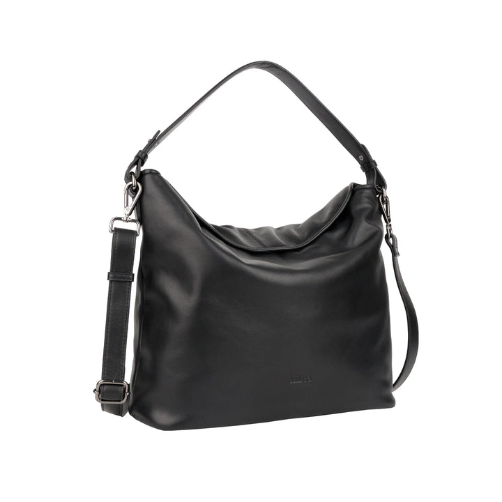 Voorzijde Bellicci peggy hobo schoudertas #kleur_zwart