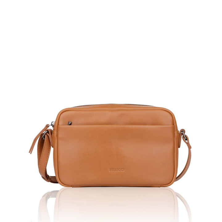 Voorkant Bellicci pia crossover mintgroen #kleur_cognac