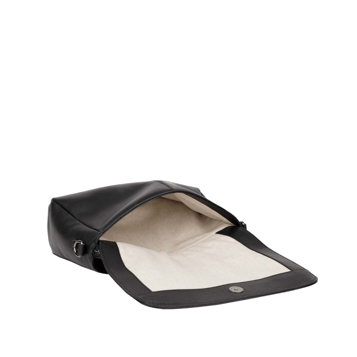 Binnenkant Bellicci Pauline leren schoudertas #kleur_zwart
