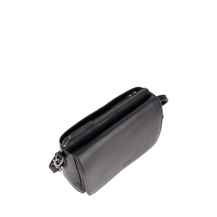 Bovenkant Bellicci Pauline leren schoudertas #kleur_zwart